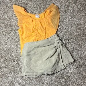 Zara kids set shirt and shorts
